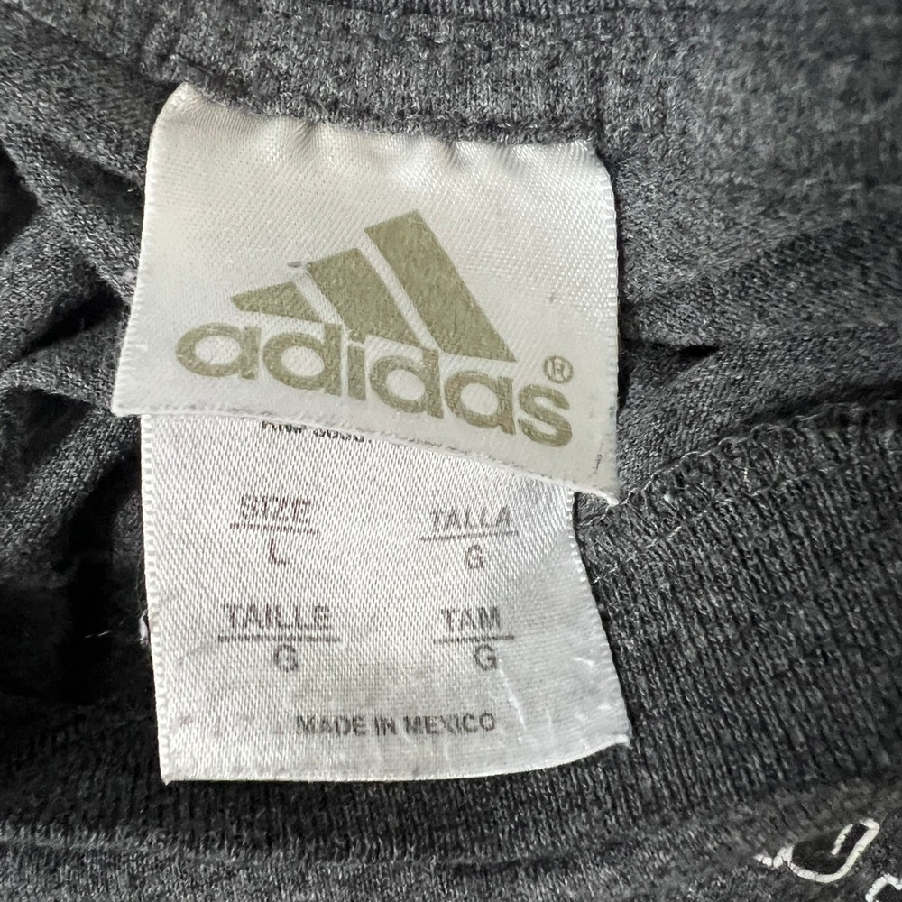 Vintage Adidas Mens Size Large T-shirt Gray Black‎ Spell Out Athletic Y2K 2000's - Picture 12 of 13